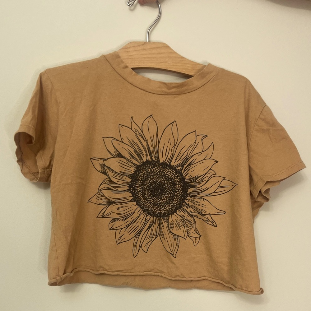 dry goods originality cropped sunflower T-shirt